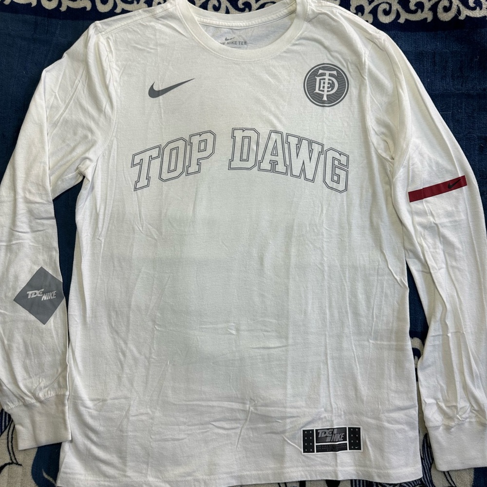 Nike White Long Sleeve Top Dawg Shirt